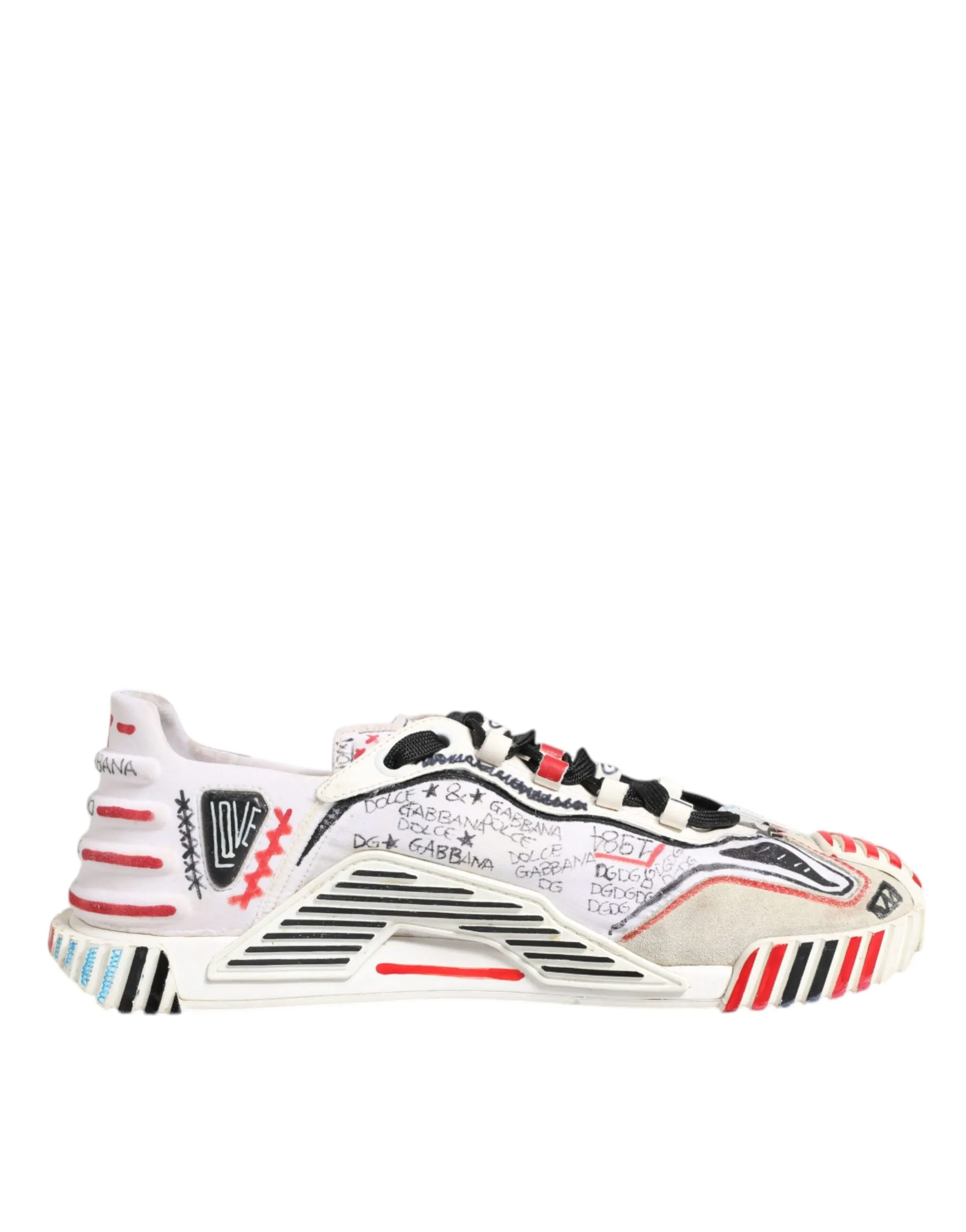 Dolce&Gabbana NS1 Men Multicolor Sneakers Nylon Printed Flat Trainer Shoes EU 41