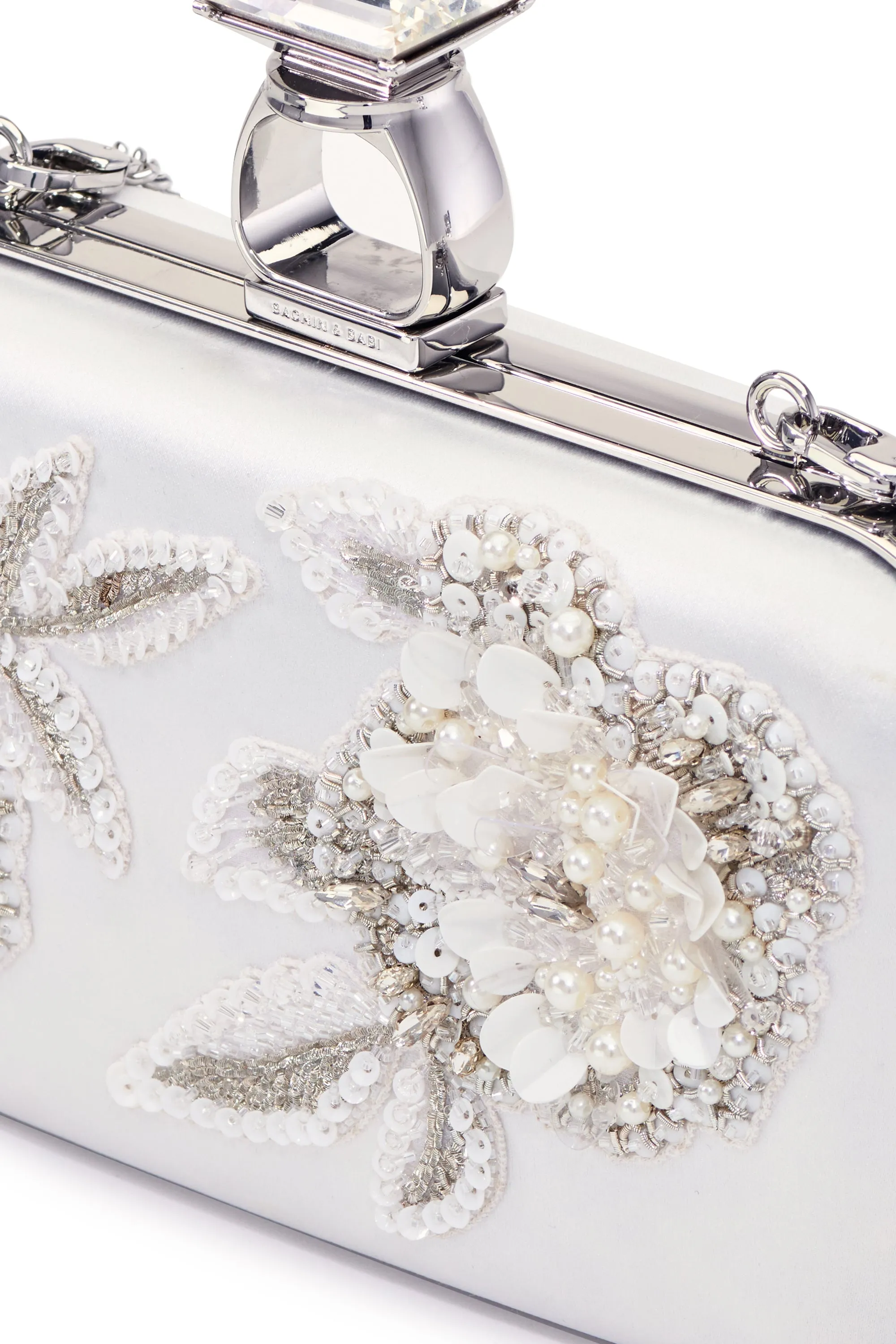 Embellished On The Rocks Clutch - Off White