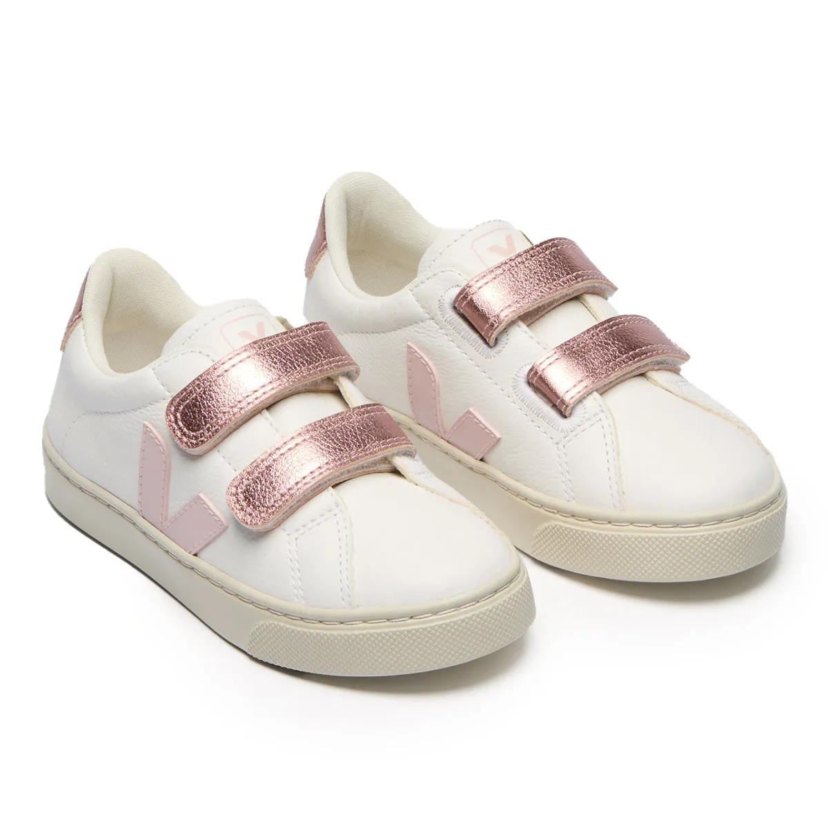 Esplar White Petal Nacre Velcro Sneaker