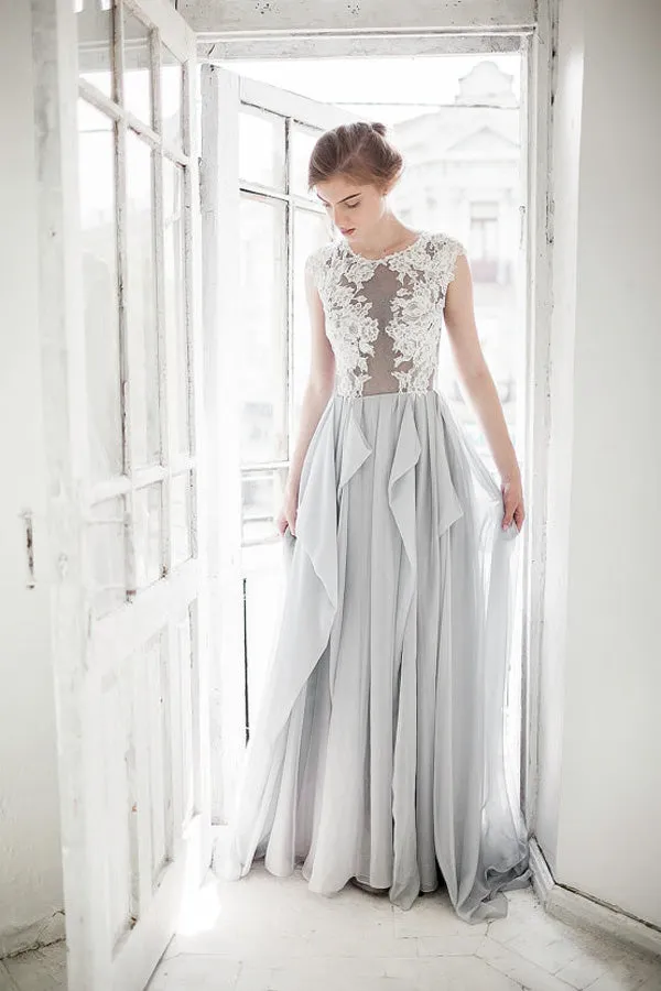 Fabulous Cheap Lace Tulle Wedding Dress Boho Bridal Dress, SW99