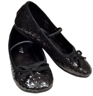Flat Ballet Glitter Ch Bk Med  Costume Accessories