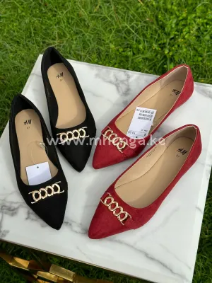Flats ring buckle H and M shoes , ladies shoe