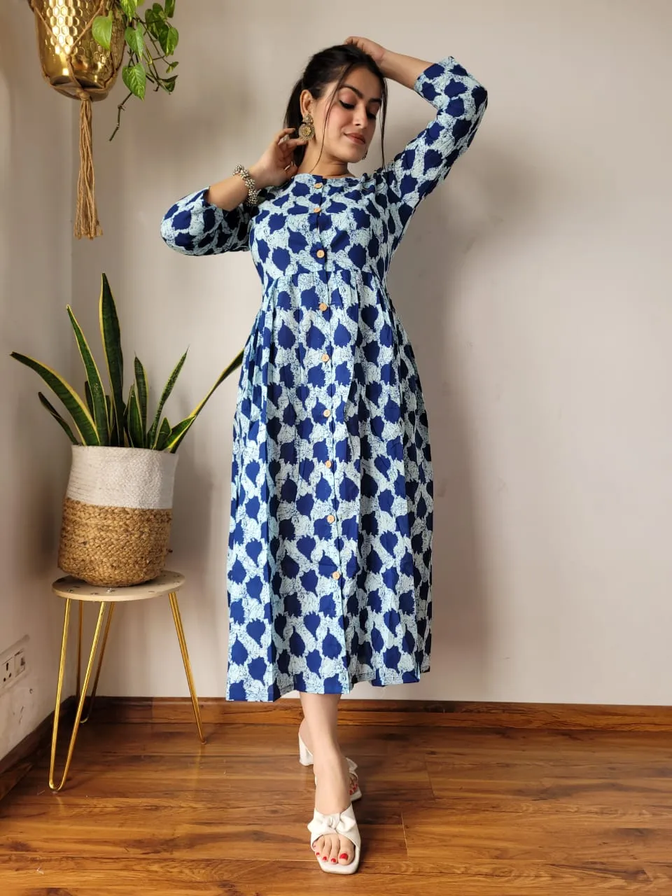 Floral Cotton Summer Long Dress