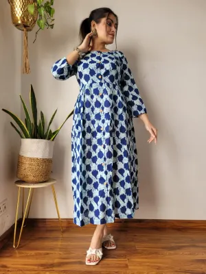 Floral Cotton Summer Long Dress