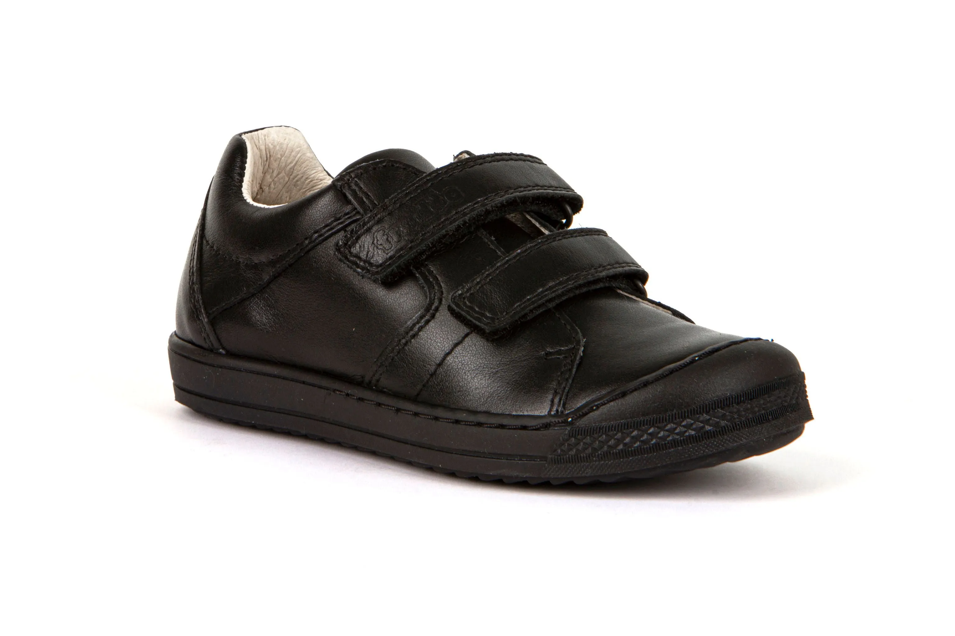 Froddo Black leather Velcro School Shoes