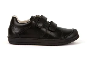 Froddo Black leather Velcro School Shoes