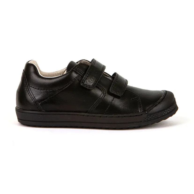 Froddo Black leather Velcro School Shoes