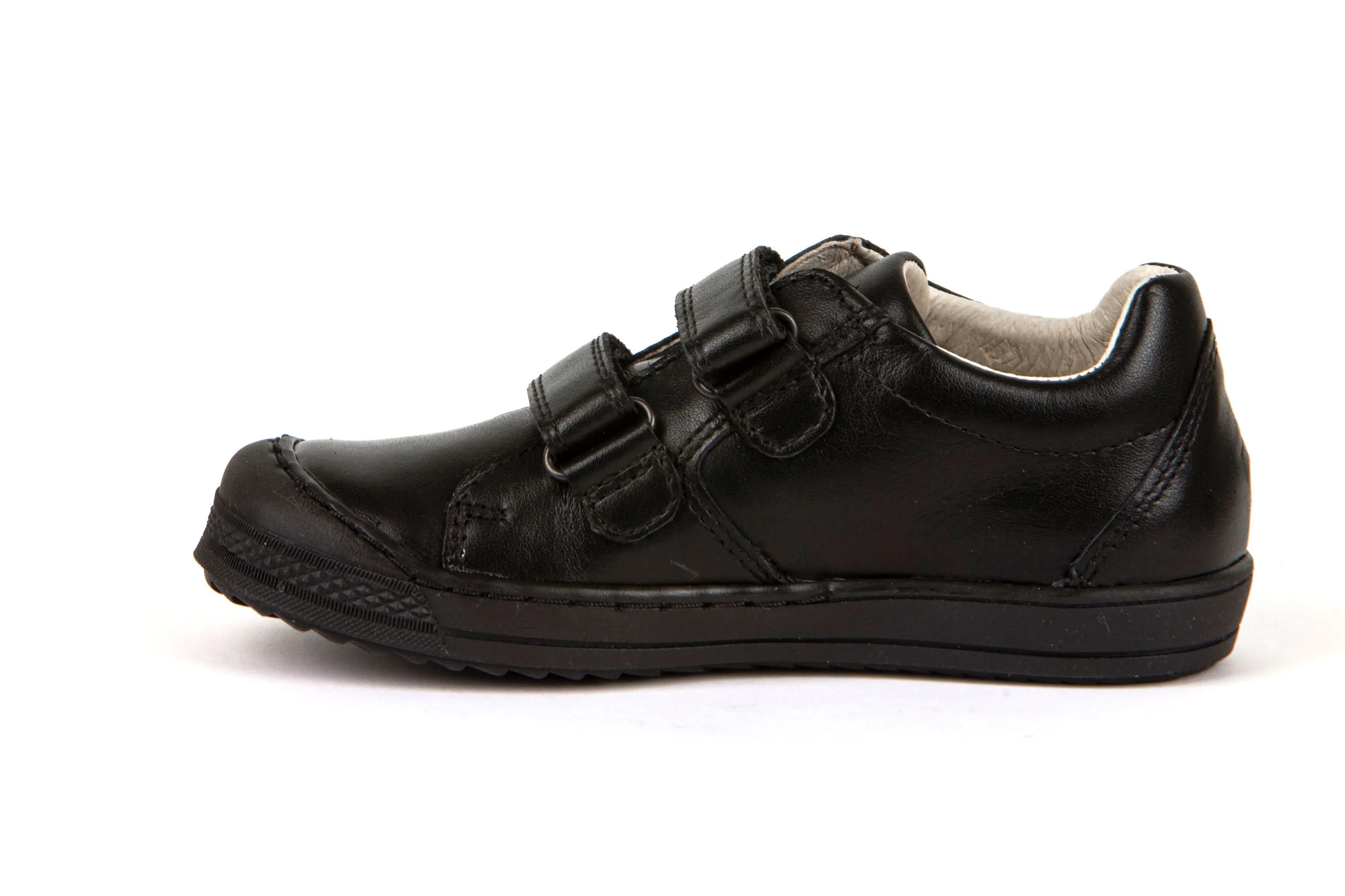 Froddo Black leather Velcro School Shoes