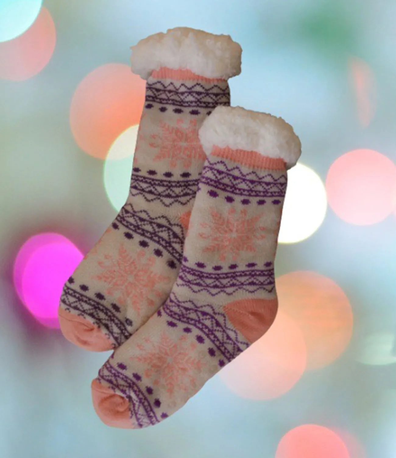 Furry Christmas House Shoe Socks