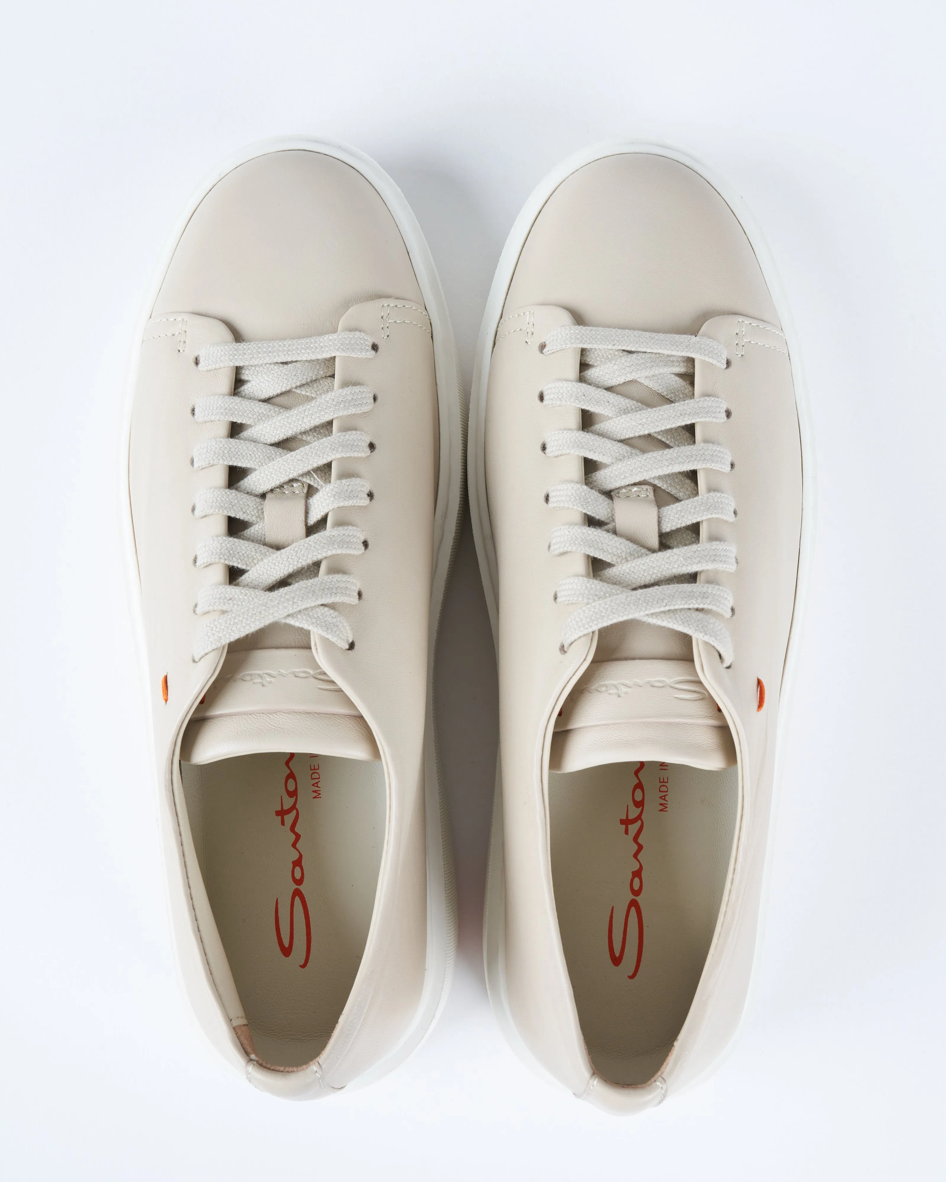 fuzz sneaker - beige leather