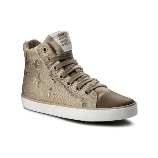 GEOX GIRLS HIGHTOP SHOES J KILWI BEIGE