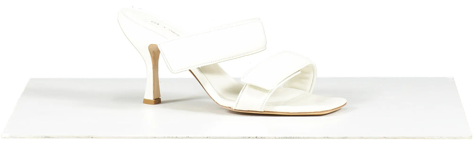 GIA BORGHINI X Pernille Teisbaek Perni 03 Leather Sandals In White UK 6 EU 39 👠