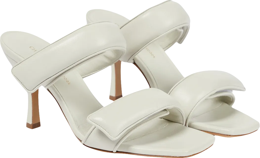 GIA BORGHINI X Pernille Teisbaek Perni 03 Leather Sandals In White UK 6 EU 39 👠
