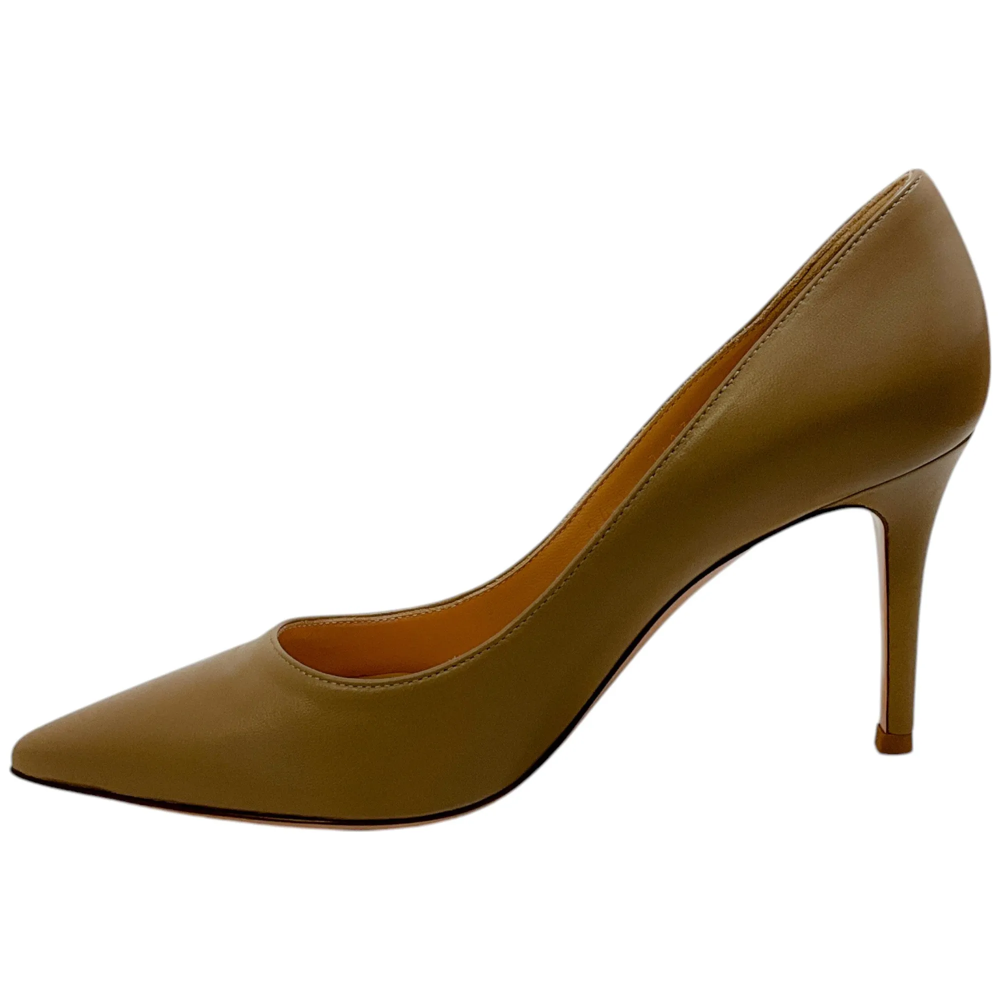 Gianvito Rossi Bisque Leather Gianvito 55 Pumps