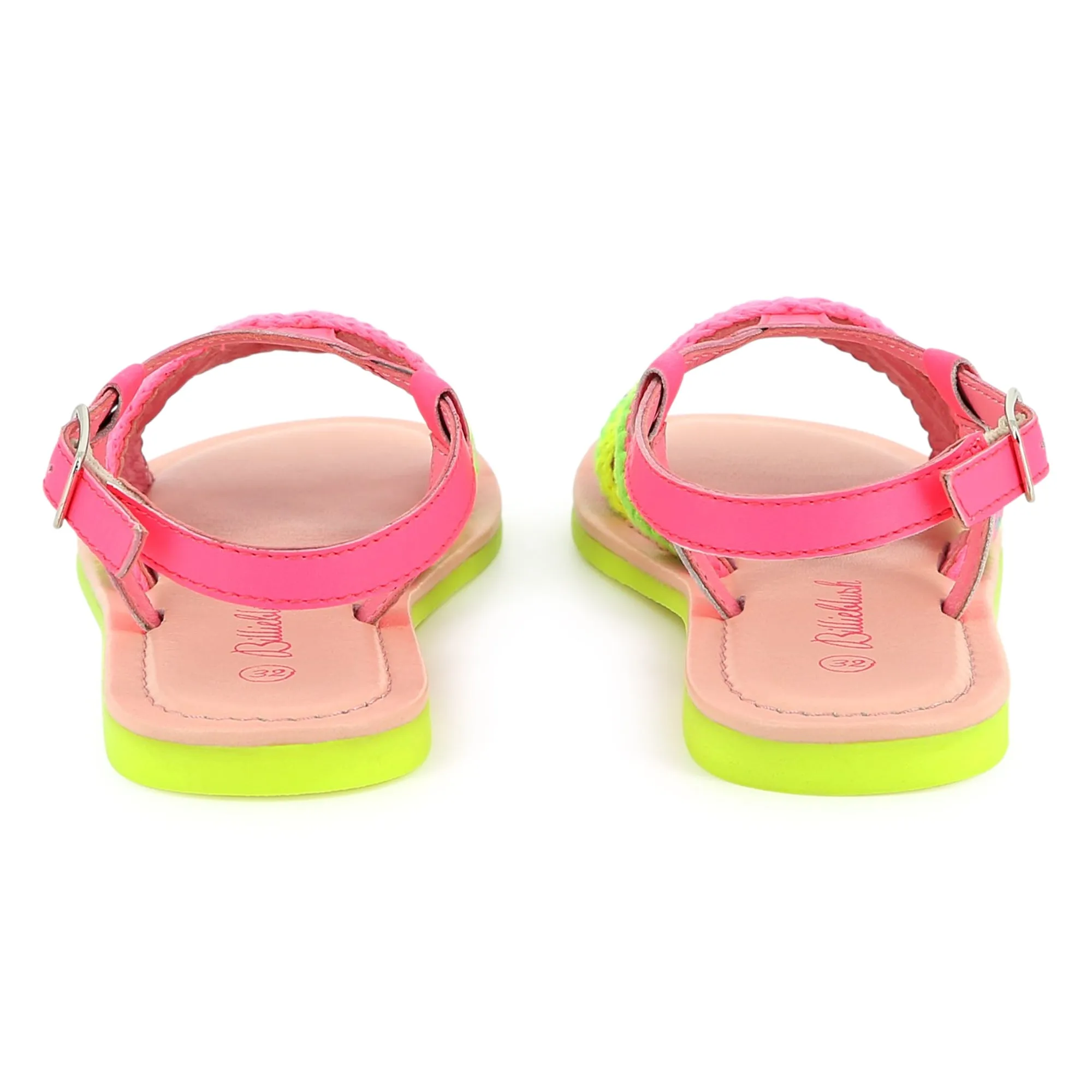 Girls Pink Crochet Sandals