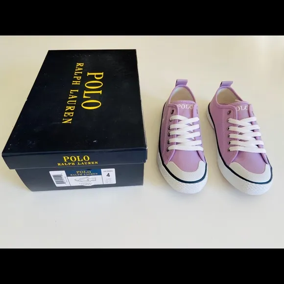 Girls Polo Ralph Lauren Sneakers Canvas 4 kids/6 USA new with tags
