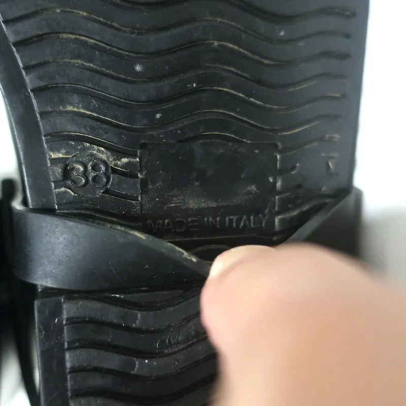 Givenchy Rubber Riding Boots Black Size 38 Knee High Rain Boots