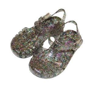 Glitter Velcro Jelly Shoes