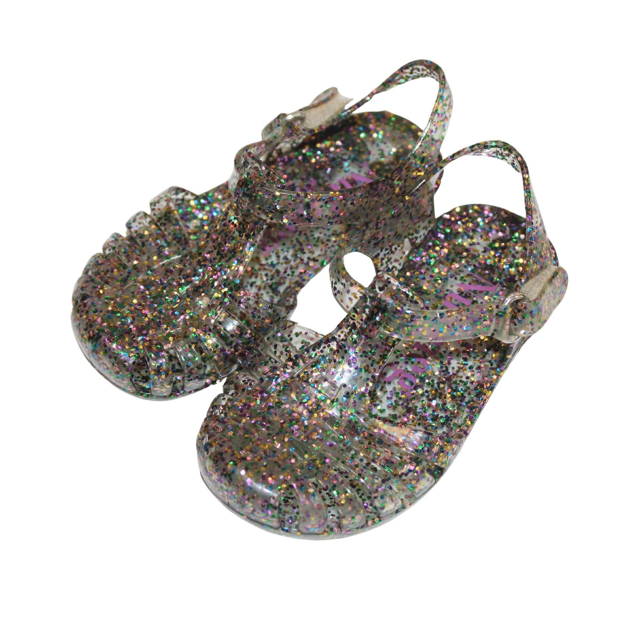 Glitter Velcro Jelly Shoes