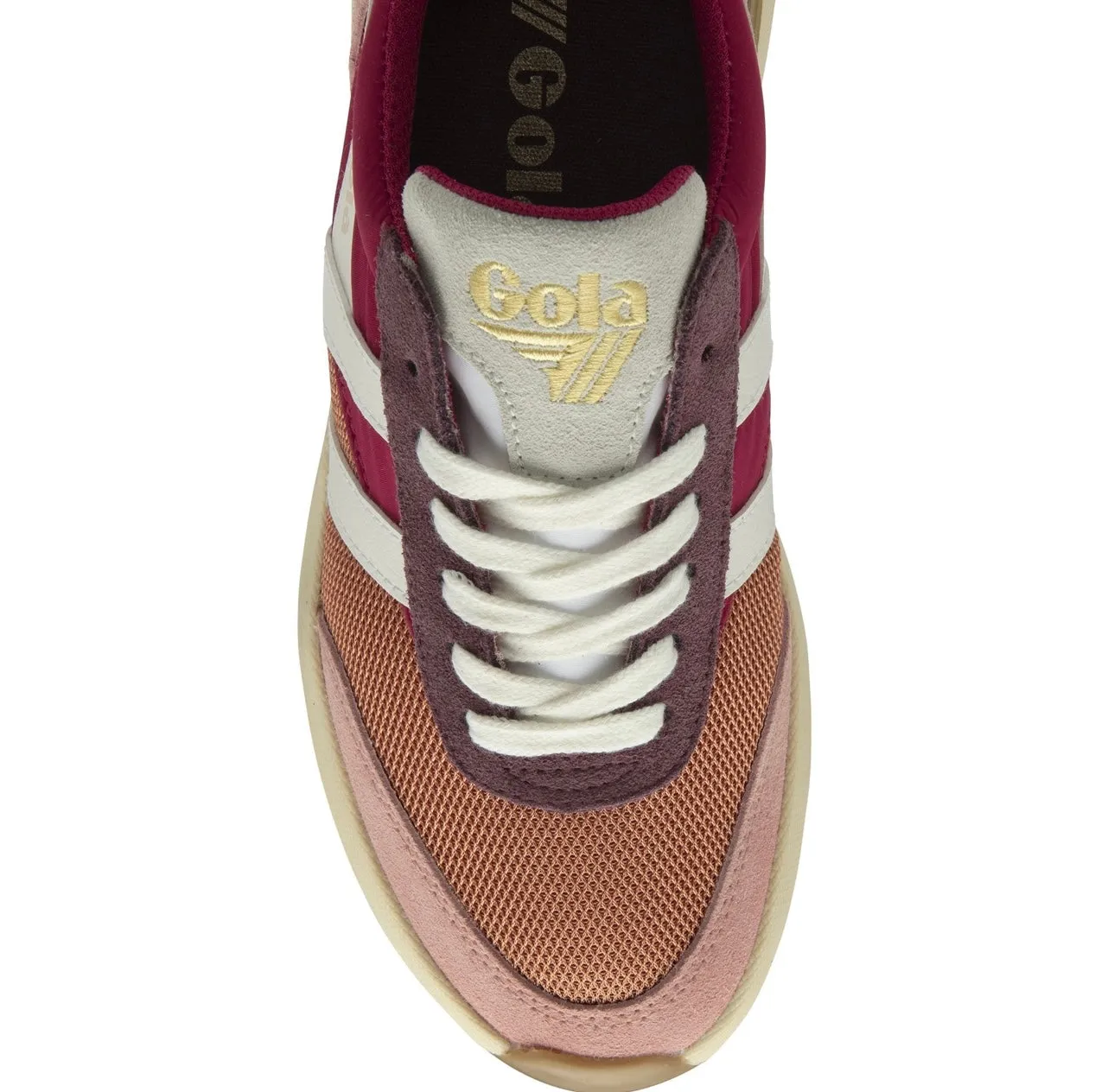 gola: raven sneaker-orange spice/raspberry/coral pink