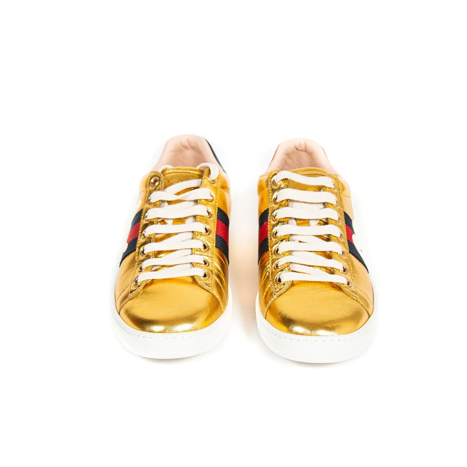 Gucci Ace Leather Embroidered Sneaker
