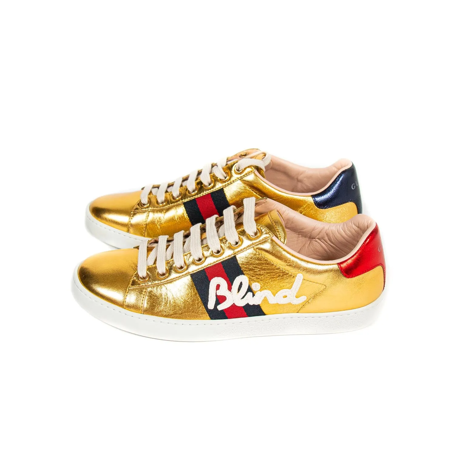 Gucci Ace Leather Embroidered Sneaker