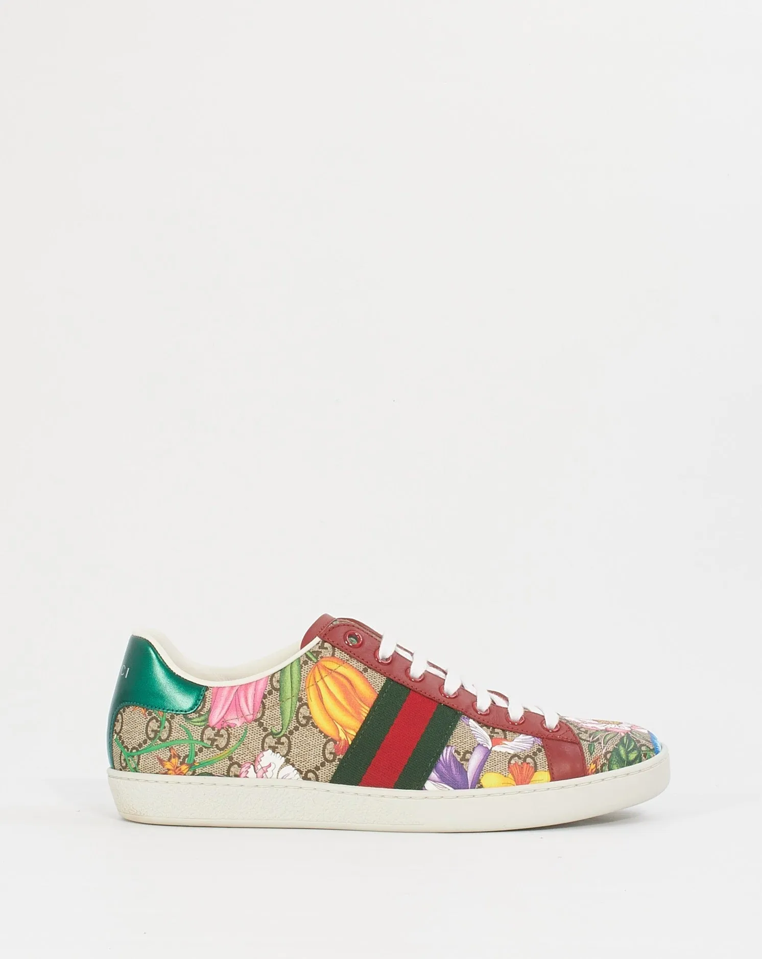 Gucci Multicolour Canvas Ace GG Flora Sneakers - 39.5