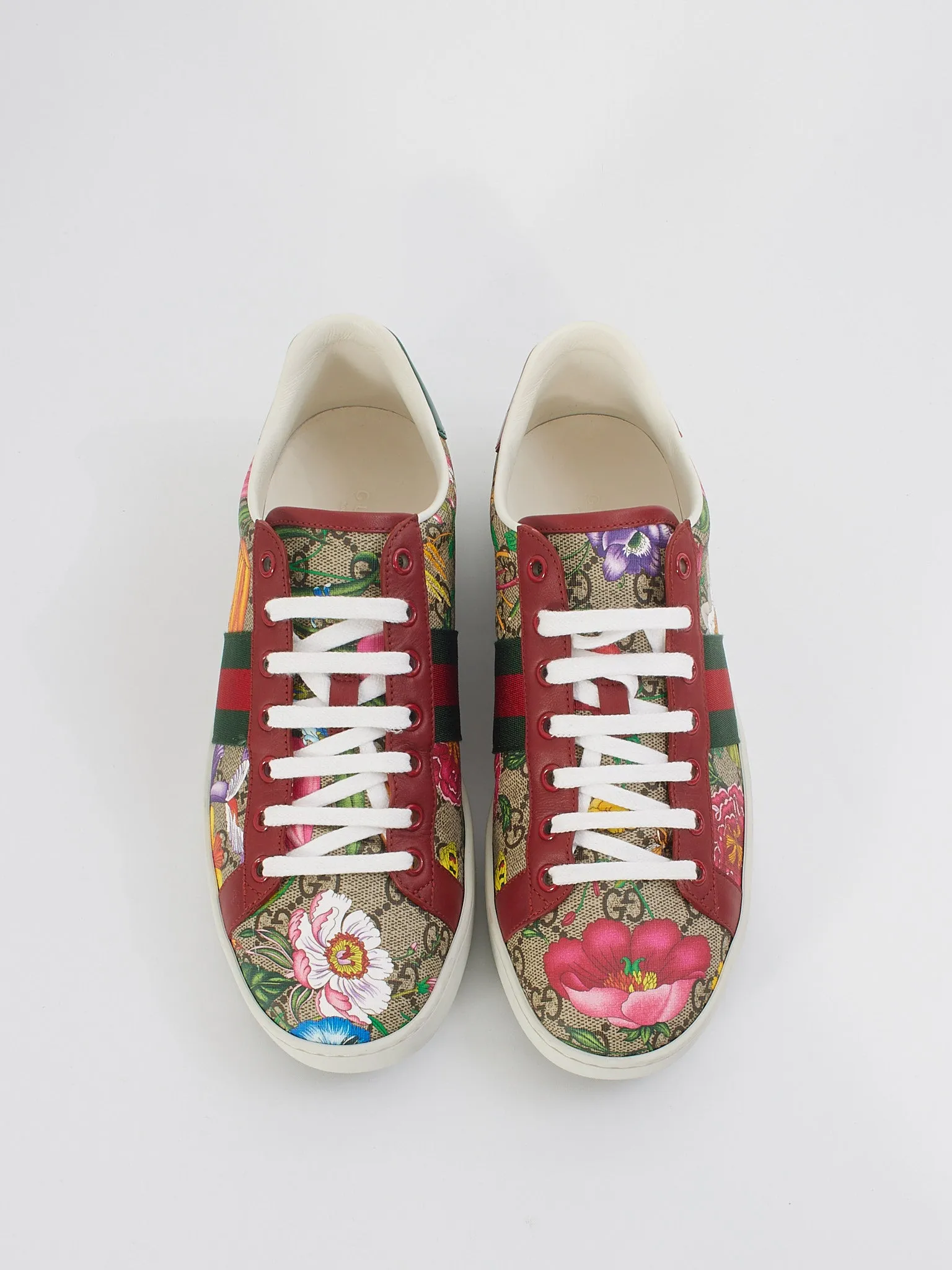 Gucci Multicolour Canvas Ace GG Flora Sneakers - 39.5