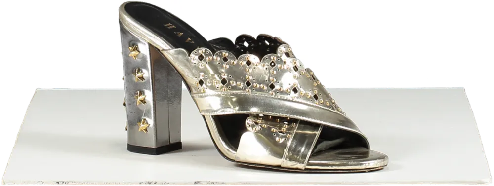Havva Metallic Embellished Heeled Sandals UK 5 EU 38 👠