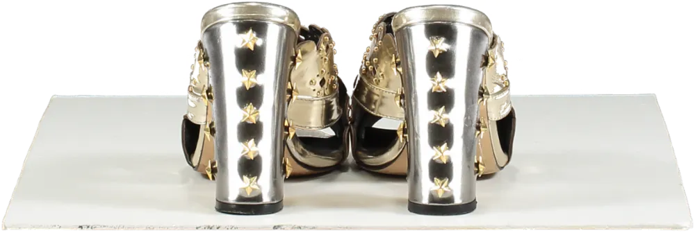 Havva Metallic Embellished Heeled Sandals UK 5 EU 38 👠