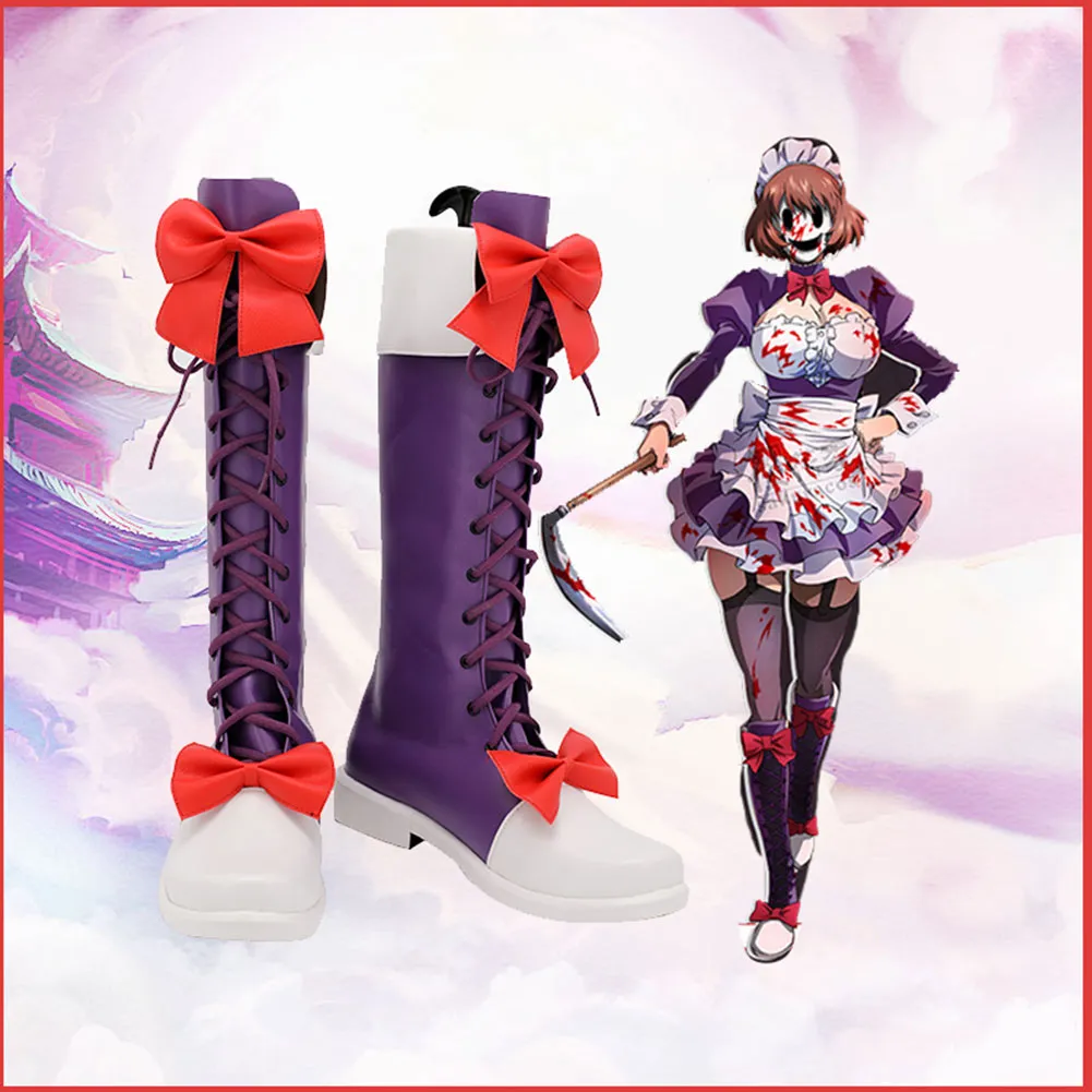 High-Rise Invasion Maid-fuku Kamen Cosplay Shoes Boots Halloween Costumes Accessory Custom Made
