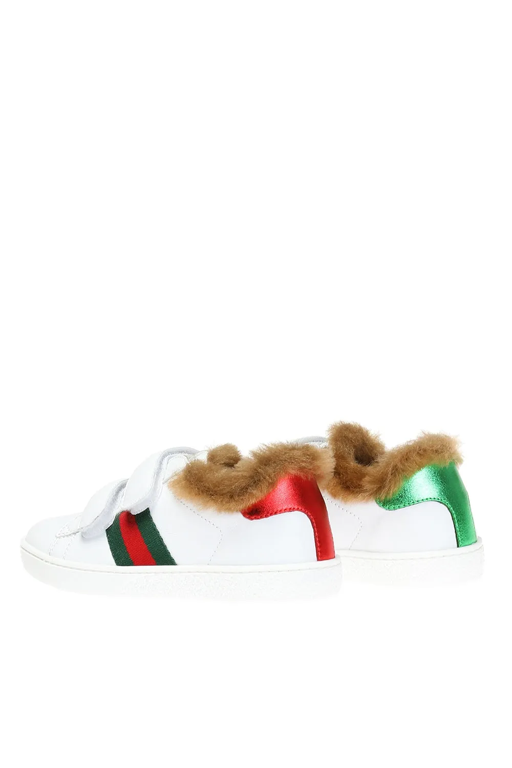 J NEW ACE FUR SNKR LTH W/WEB,GR.WH/VRV/RO/B.SH/NA