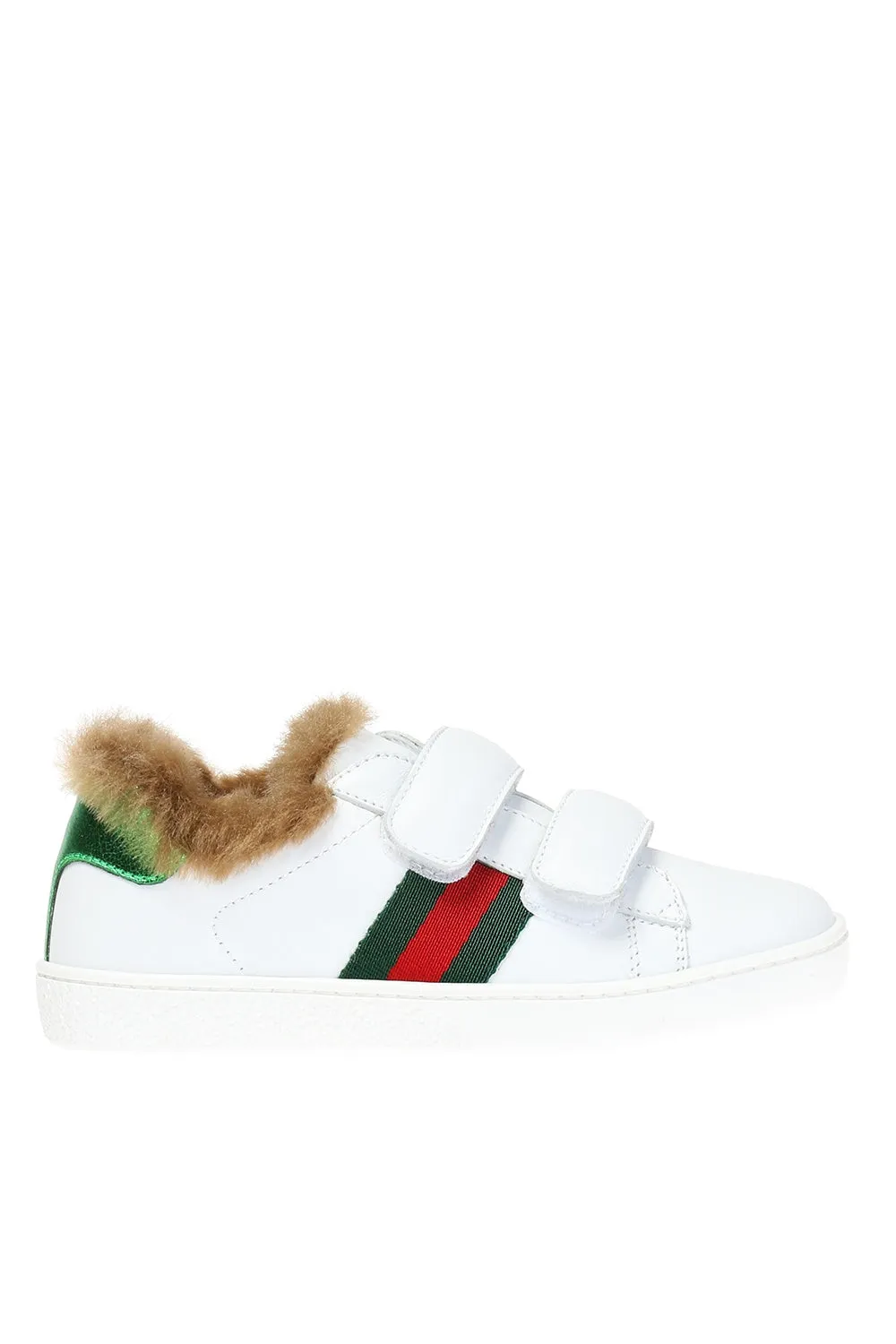 J NEW ACE FUR SNKR LTH W/WEB,GR.WH/VRV/RO/B.SH/NA