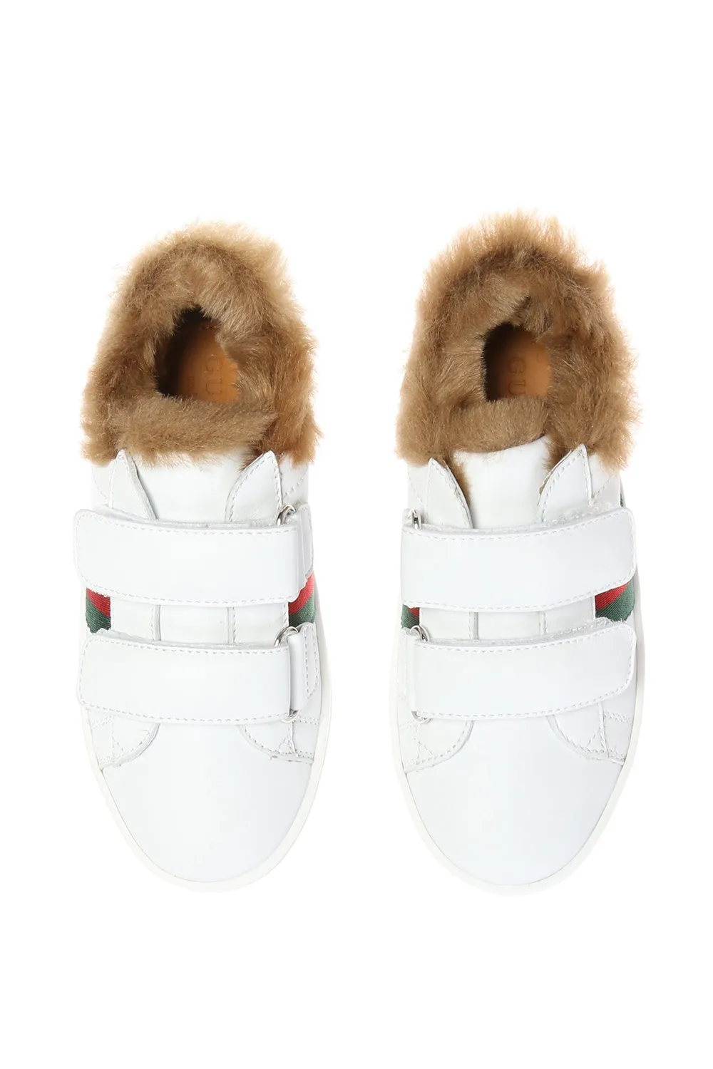 J NEW ACE FUR SNKR LTH W/WEB,GR.WH/VRV/RO/B.SH/NA