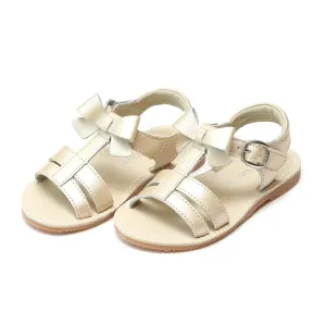 Janie Champagne T-Strap Bow Sandal