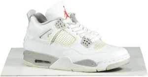 Jordan White Air Jordan 4 Retro Trainers UK 7