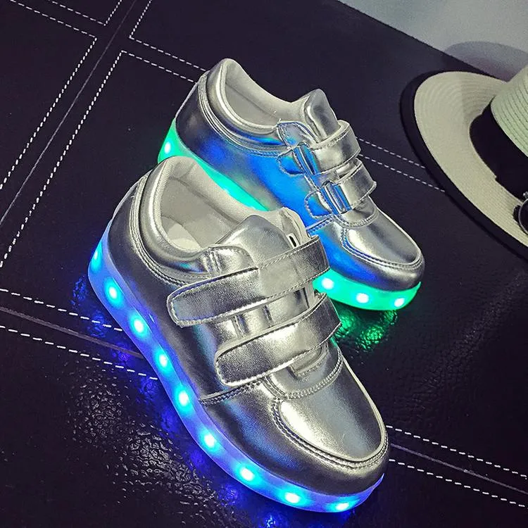 Kids Velcro LED Shoes
