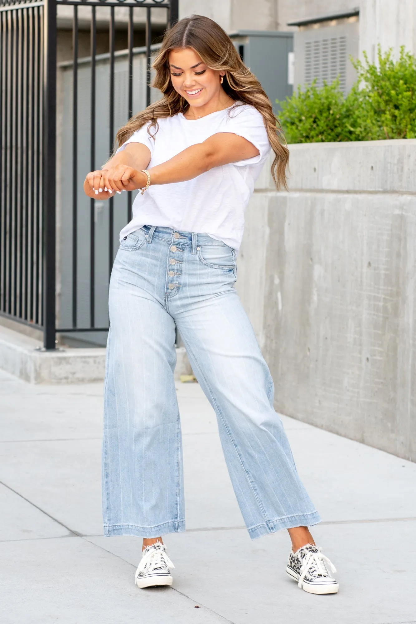 Lancaster Ultra High Rise Cropped Wide Leg