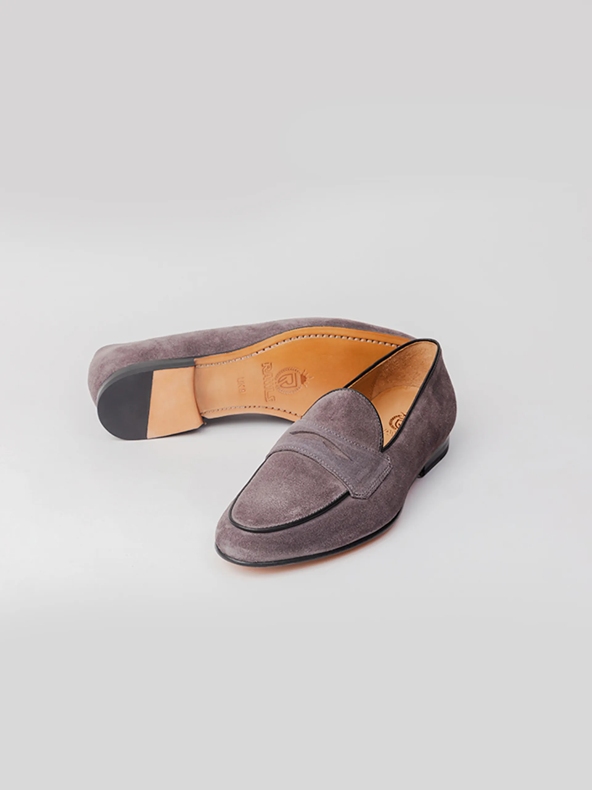 Lange Loafer - Charcoal Grey Suede