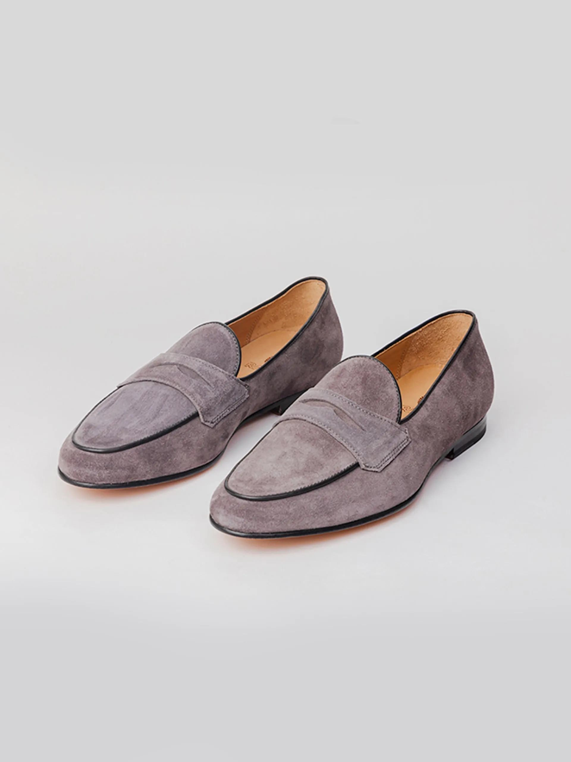 Lange Loafer - Charcoal Grey Suede
