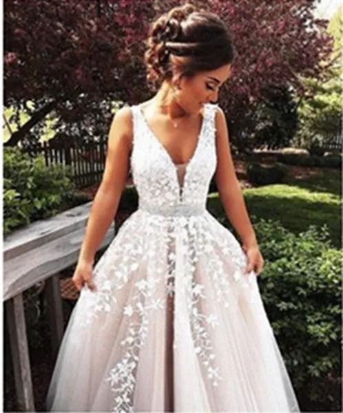Long Prom Dresses, A Line Wedding Dresses, V Neck Long Sexy Prom Dress,SP450