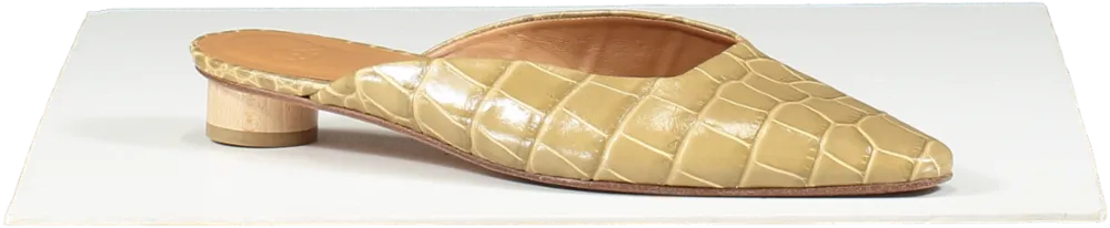 LoQ Brown Carmen Crocodile Effect Mules UK 6 EU 39 👠
