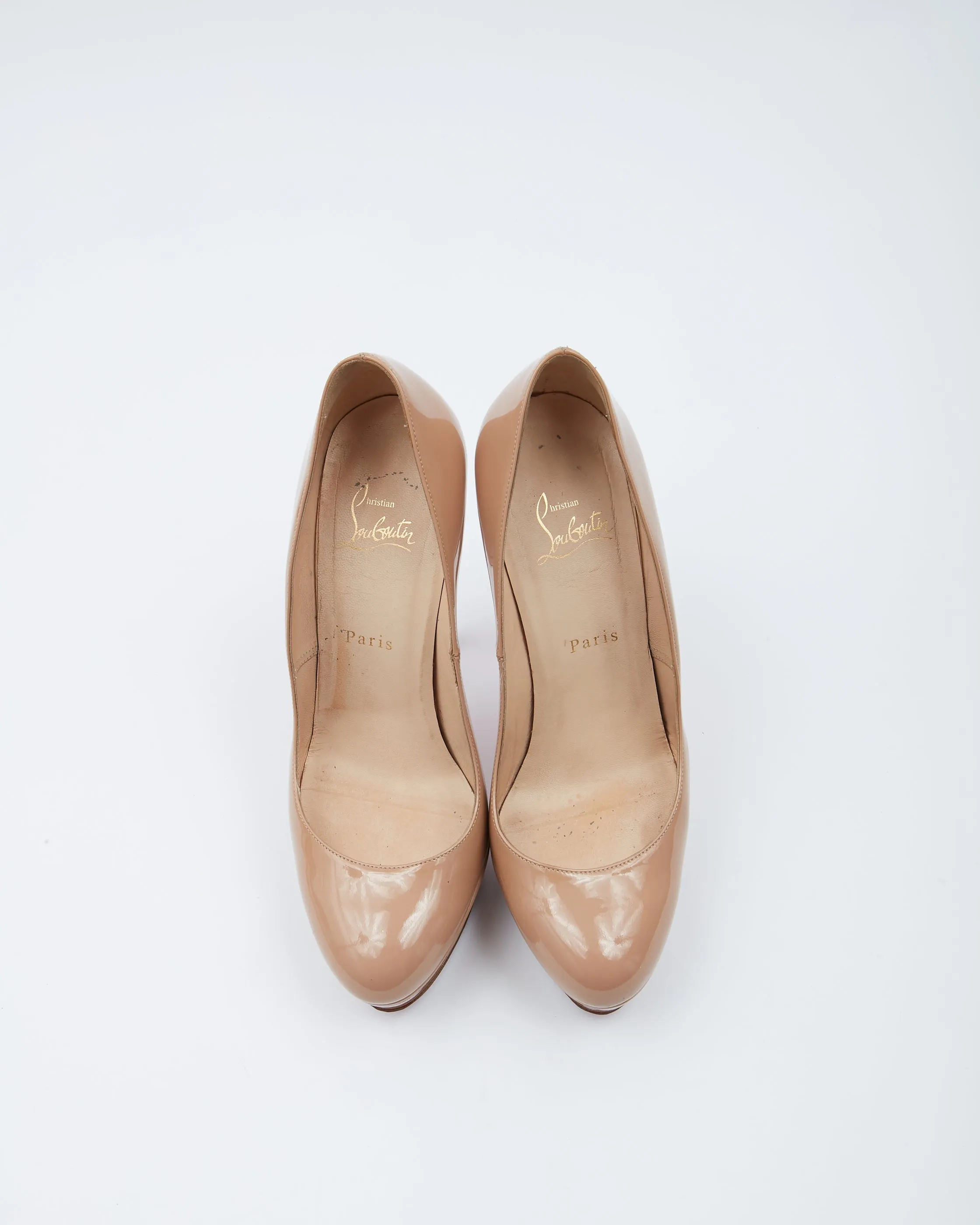 Louboutin Nude Bianca Platform Pumps - 39