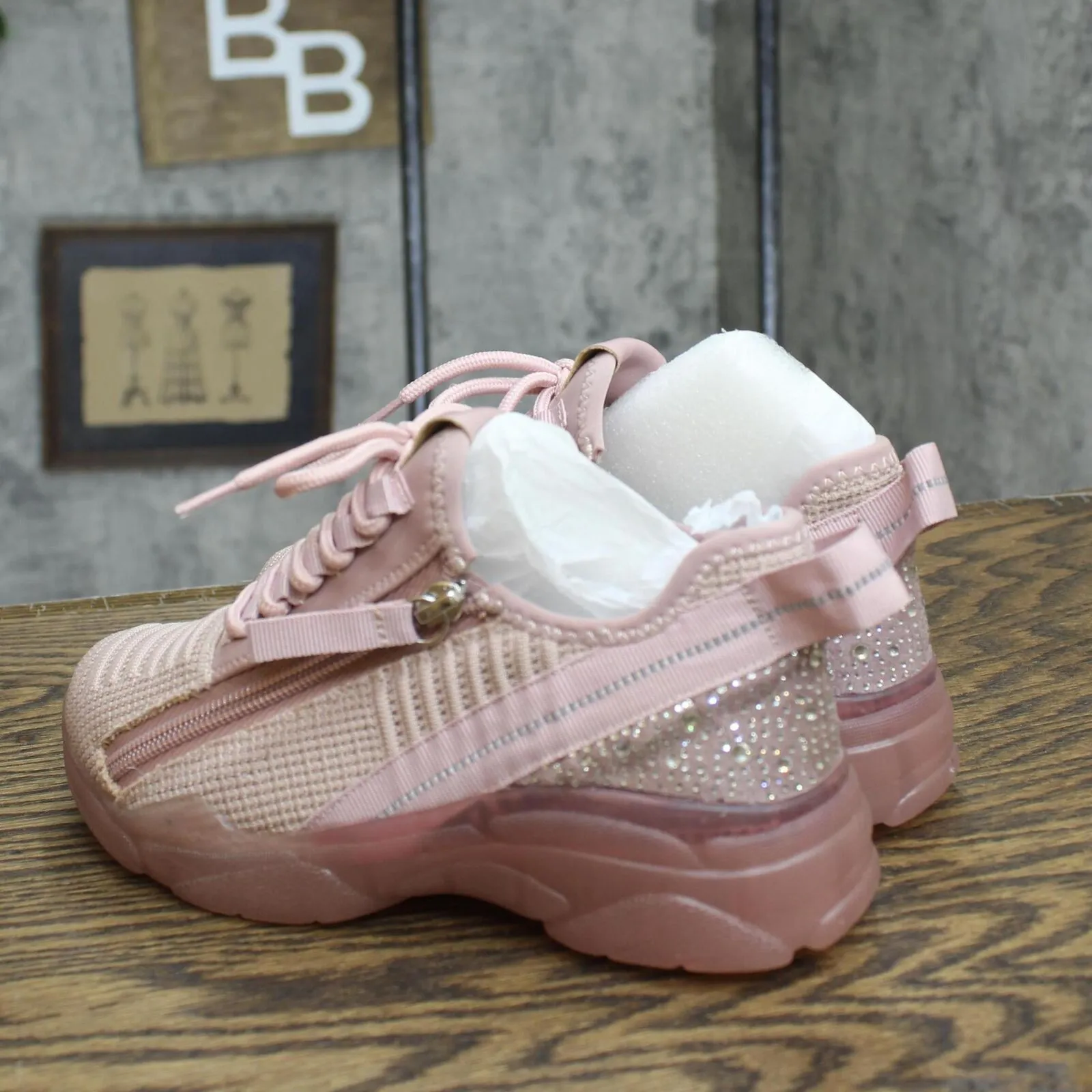 Madden Girl Amimi Girls Adaptive Sneaker Shoes AMIMIBLUSH Pink 1W