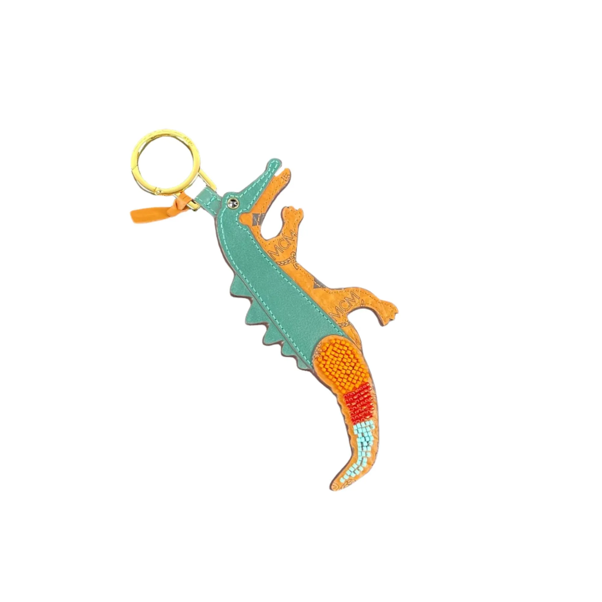 MCM Zoo 2D Alligator Leather Keychain
