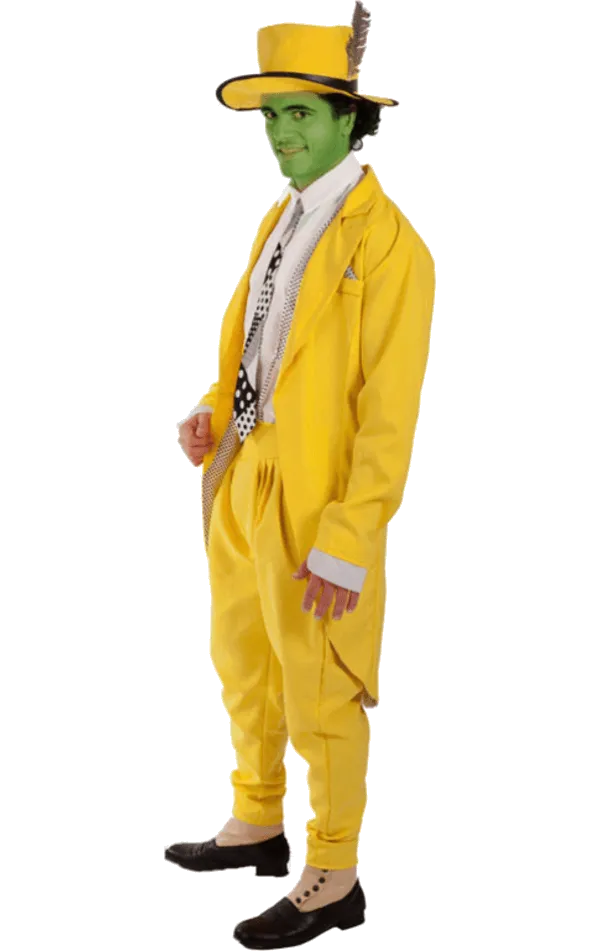 Mens Manic Superhero Jim Carrey Costume