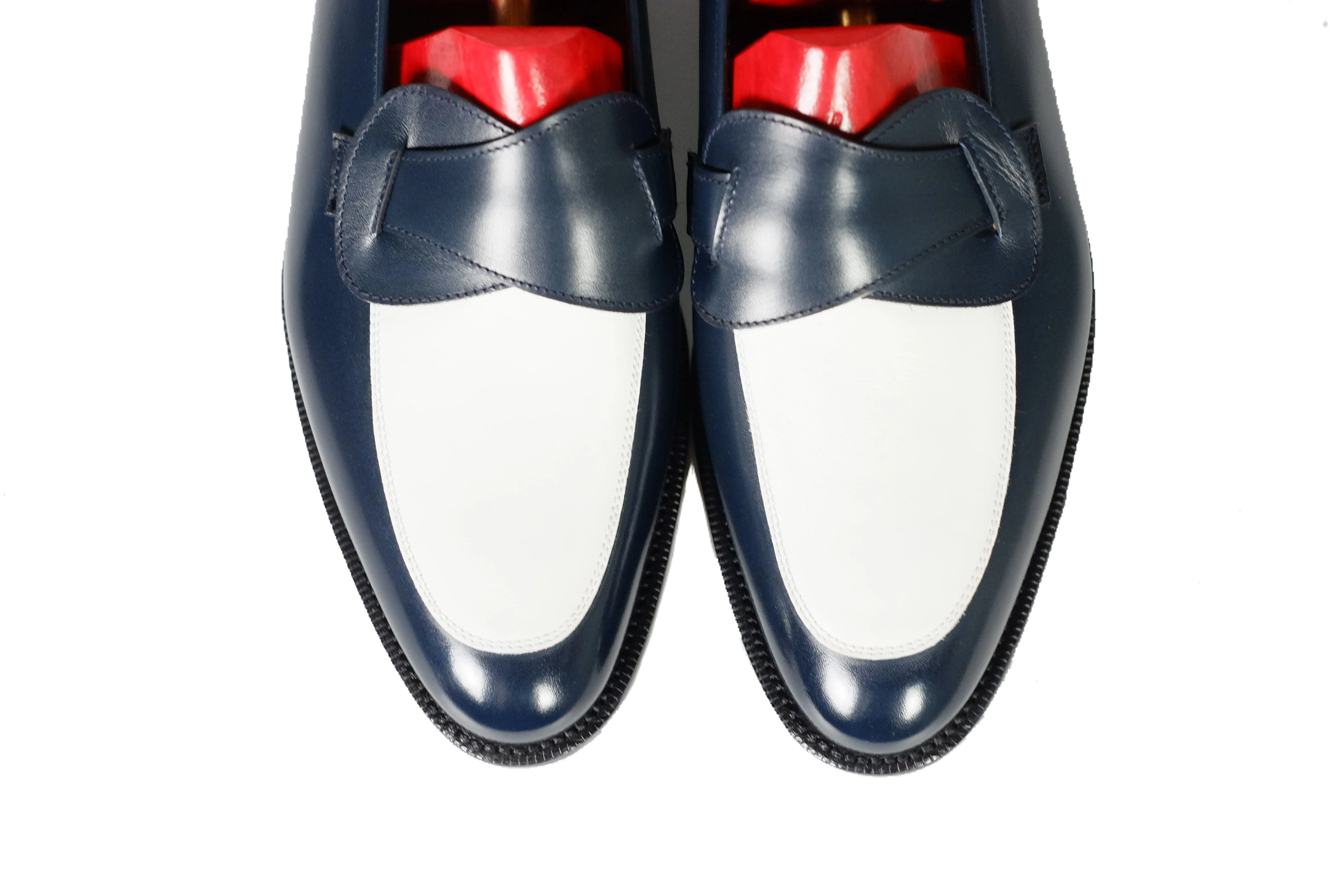 Meridian - MTO - Midnight Calf / White Calf - TMG Last - Single Leather Sole