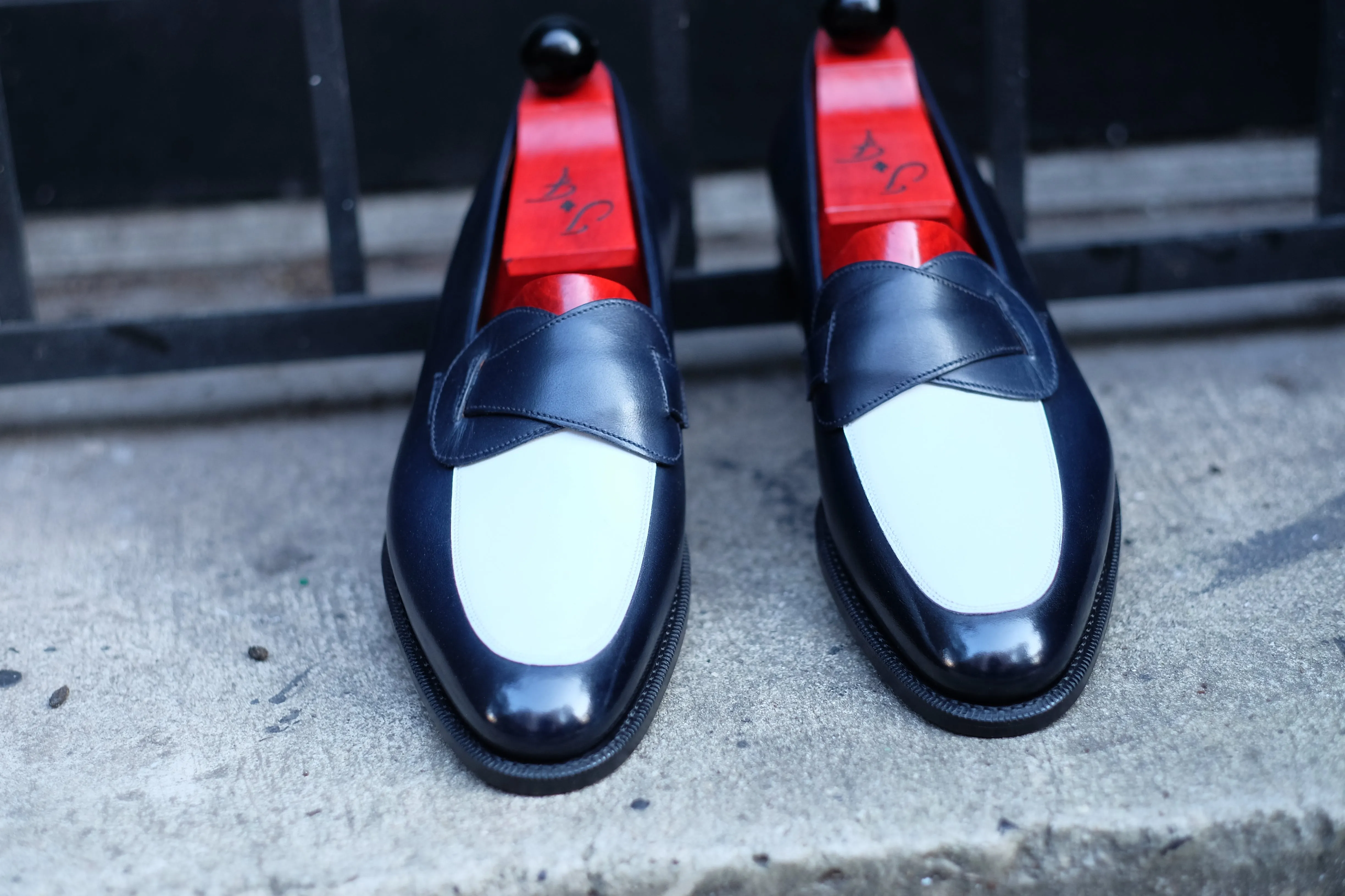 Meridian - MTO - Midnight Calf / White Calf - TMG Last - Single Leather Sole