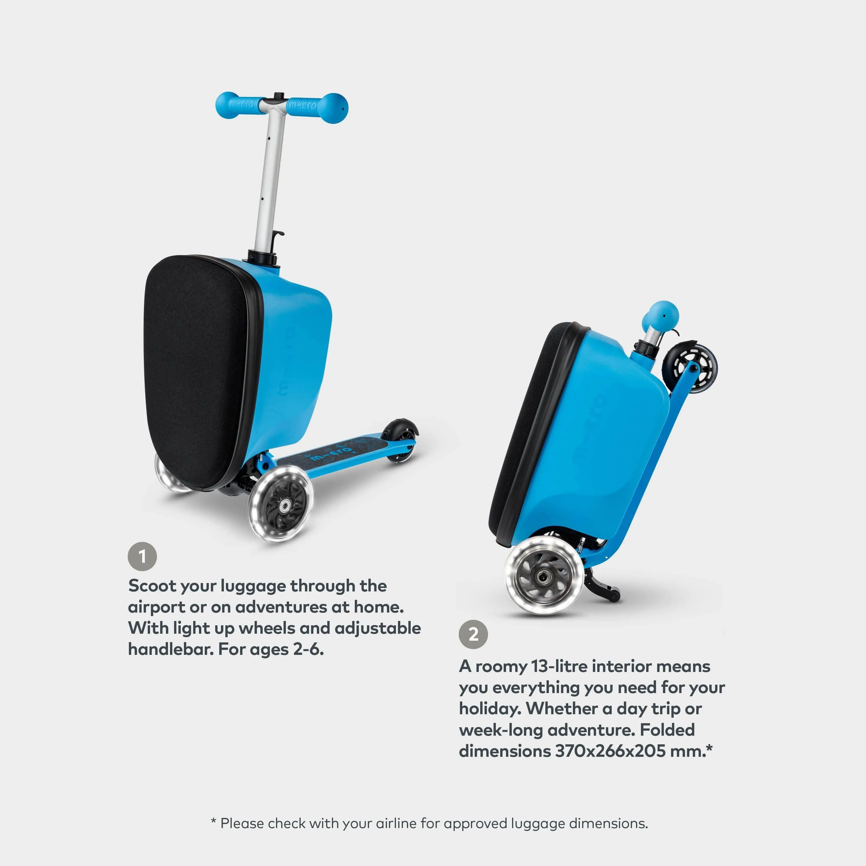 Micro Junior Luggage Velcro - Blue