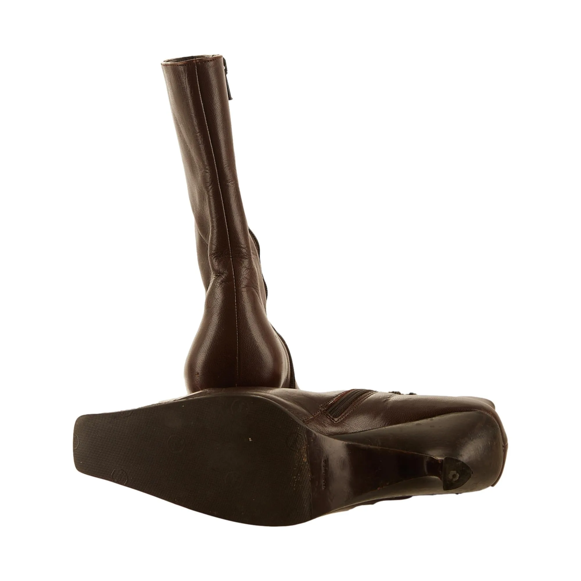 Miu Miu Brown Leather Boots